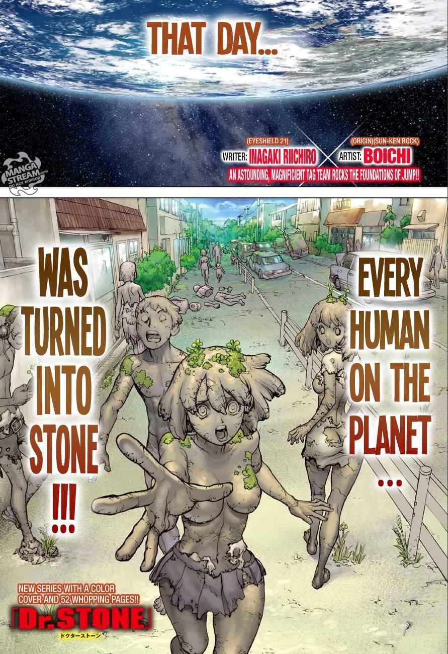 Dr. Stone Manga Chapter 1 page 2 - Stone World
