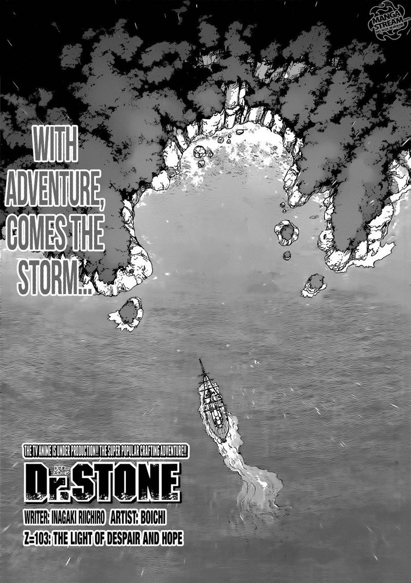 Dr. Stone Manga Chapter 103 page 3 - Light of Hope and Despair