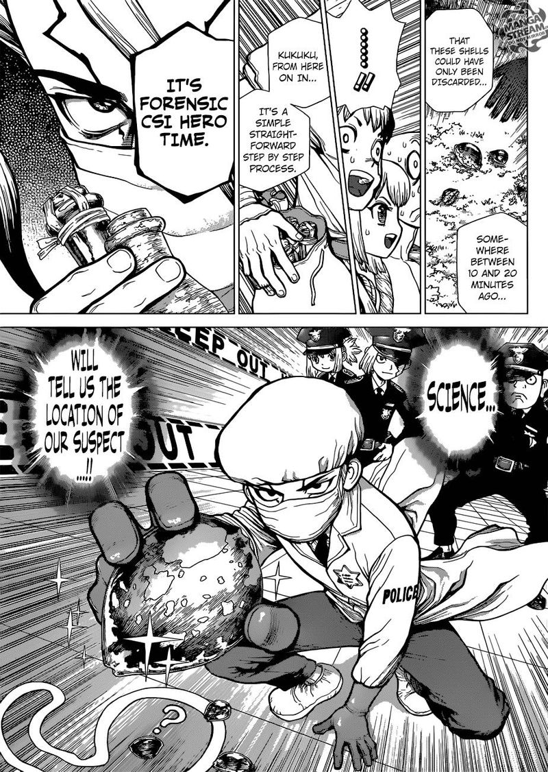 Dr. Stone Manga Chapter 104 page 8 - Men of Forensics