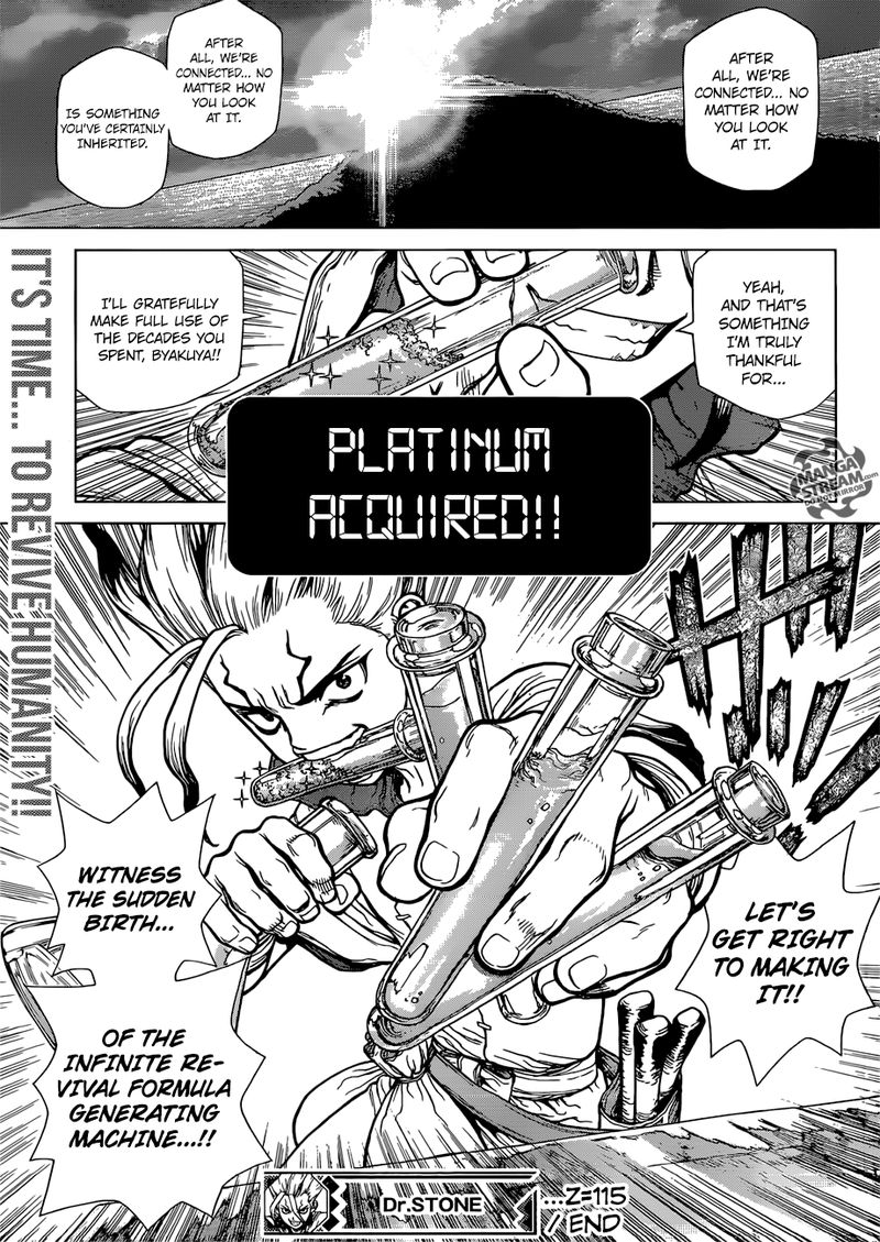 Dr. Stone Manga Chapter 115 page 19 - One Second, One Grain