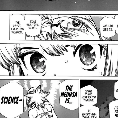 Dr. Stone Manga Chapter 121 (Medusa's True Face) cover