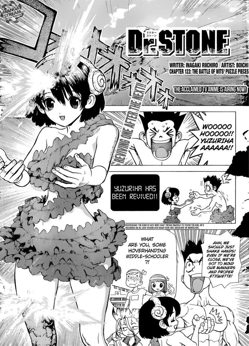 Dr. Stone Manga Chapter 122 page 1 - Brain-Battle Puzzle Pieces