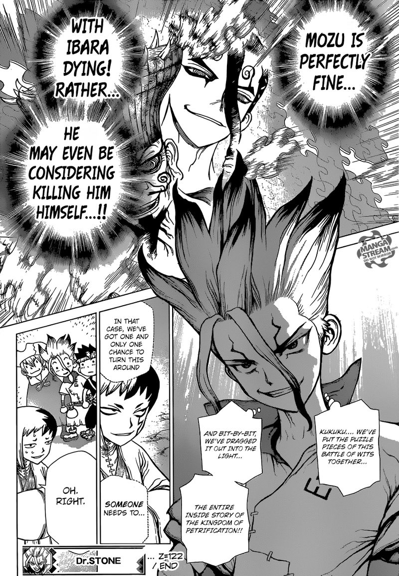 Dr. Stone Manga Chapter 122 page 17 - Brain-Battle Puzzle Pieces