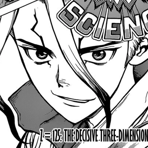 Dr. Stone Manga Chapter 125 (Decisive Three-Dimensional Battle) cover