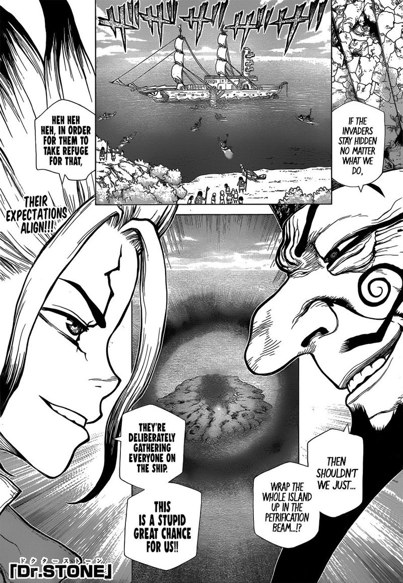 Dr. Stone Manga Chapter 128 page 1 - Island-Wide Battle Royale