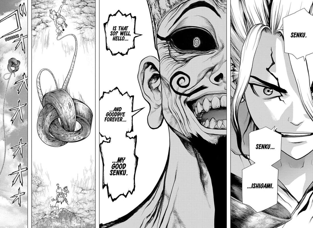Dr. Stone Manga Chapter 136 page 10 - Medusa vs. Science