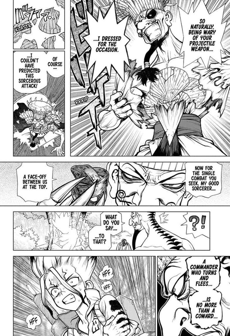 Dr. Stone Manga Chapter 136 page 4 - Medusa vs. Science