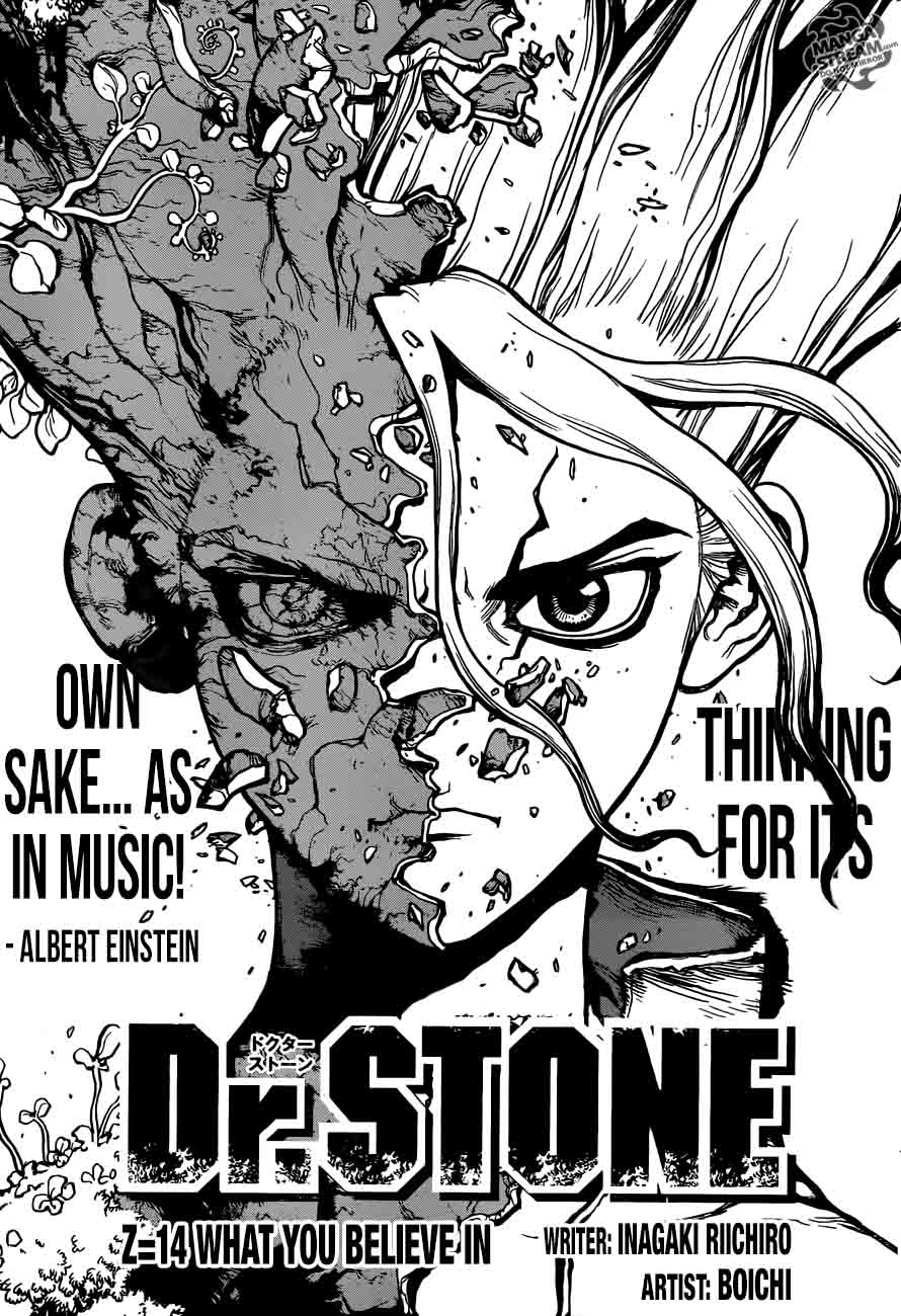 Dr. Stone Manga Chapter 14 page 1 - Those Who Have Faith