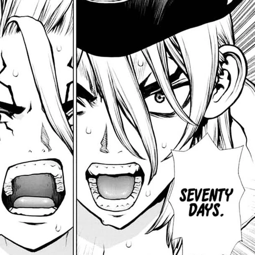 Dr. Stone Manga Chapter 143 (Ryusui vs. Senku) cover