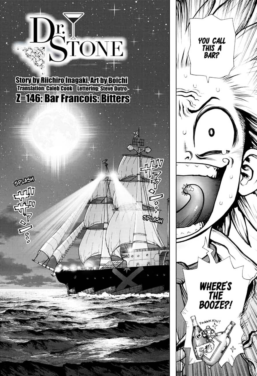 Dr. Stone Manga Chapter 146 page 1 - Bar Francois: Bitters
