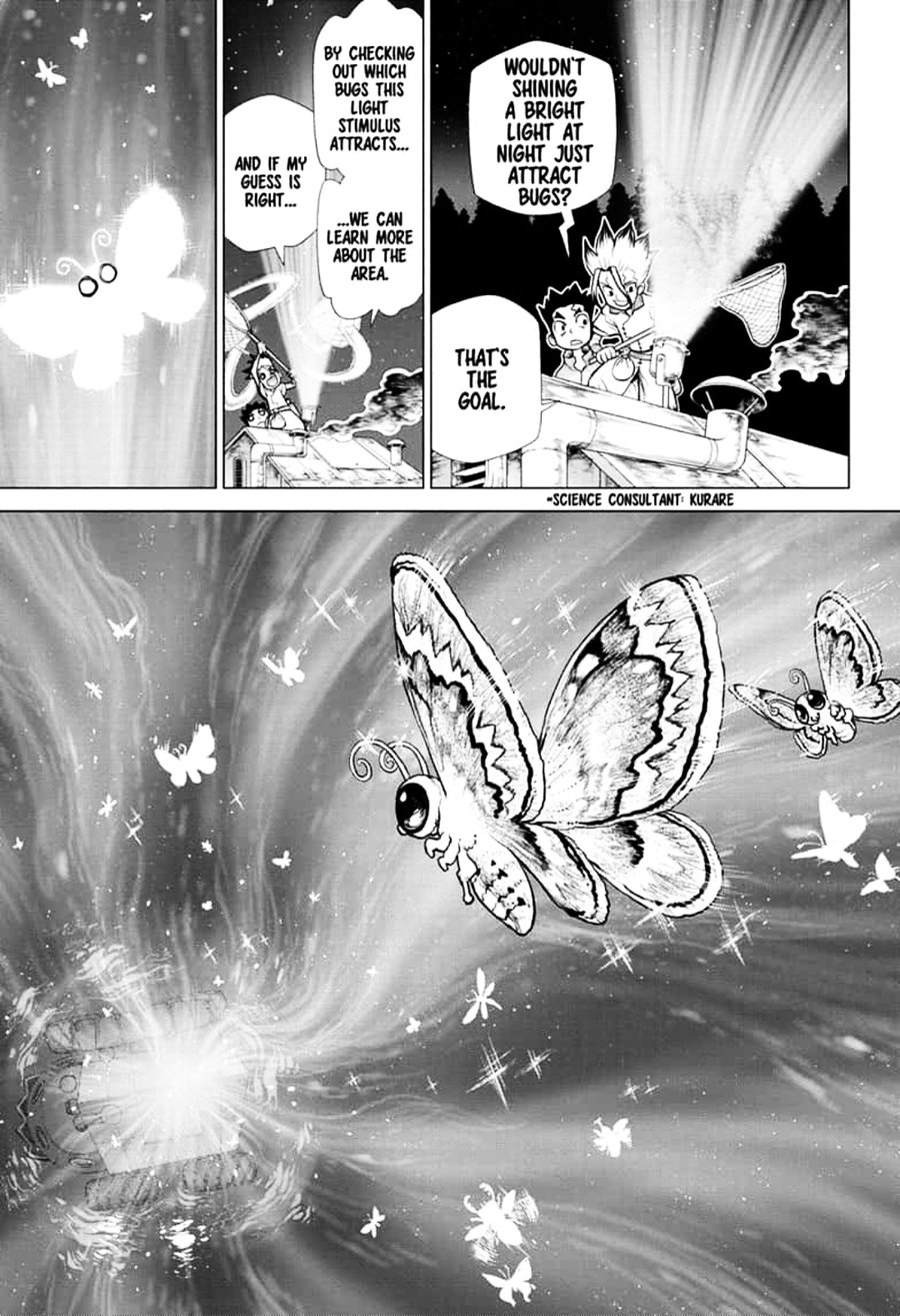 Dr. Stone Manga Chapter 149 page 7 - Light Lure in Darkness