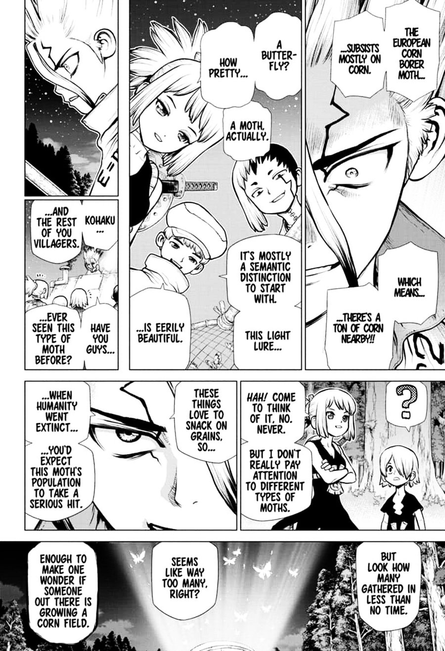 Dr. Stone Manga Chapter 149 page 8 - Light Lure in Darkness