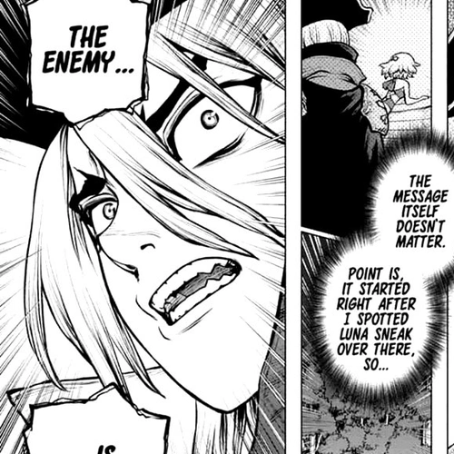 Dr. Stone Manga Chapter 158 (Who is the Scientist?) cover