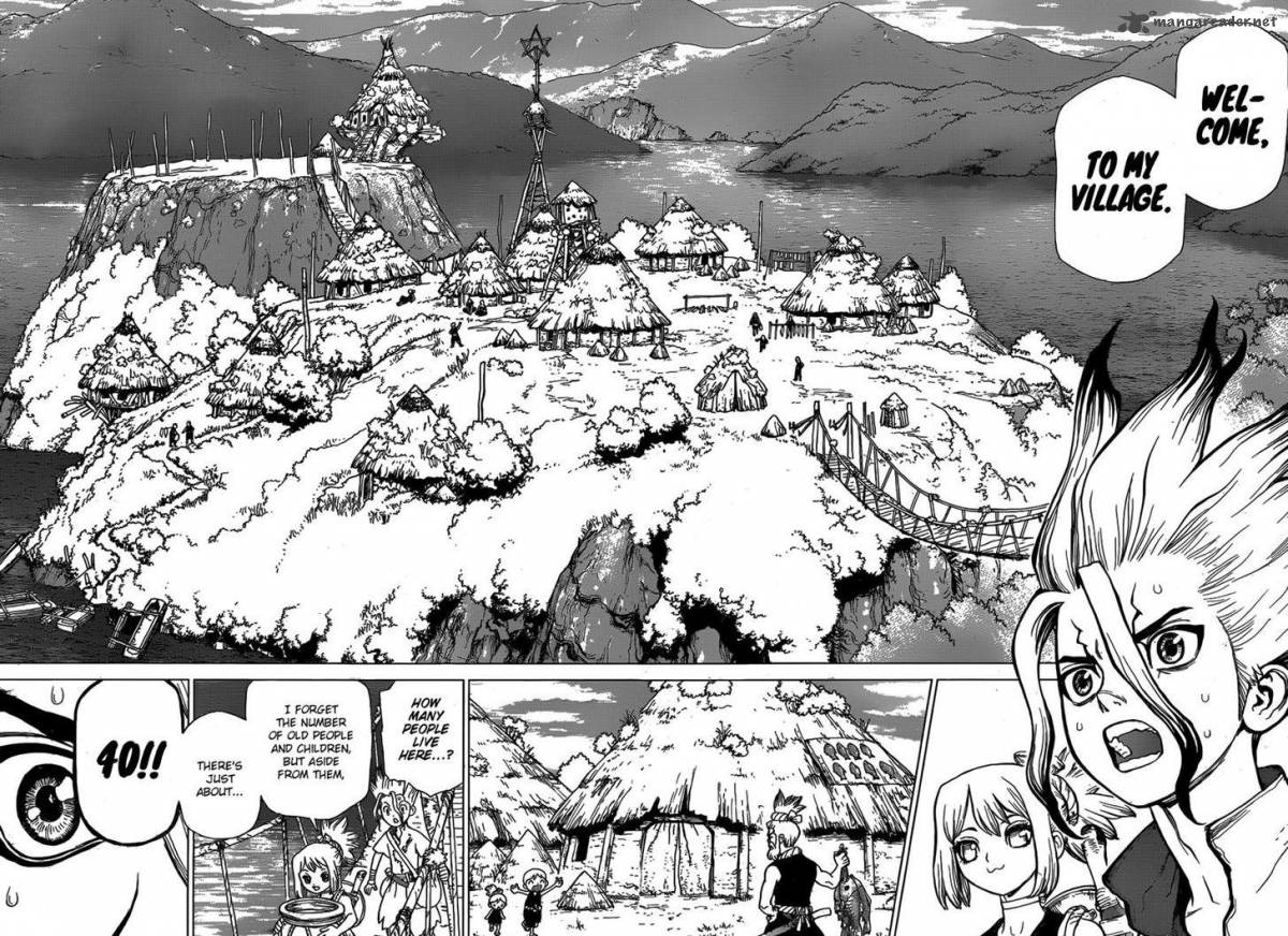 Dr. Stone Manga Chapter 17 page 9 - Nasty Looks