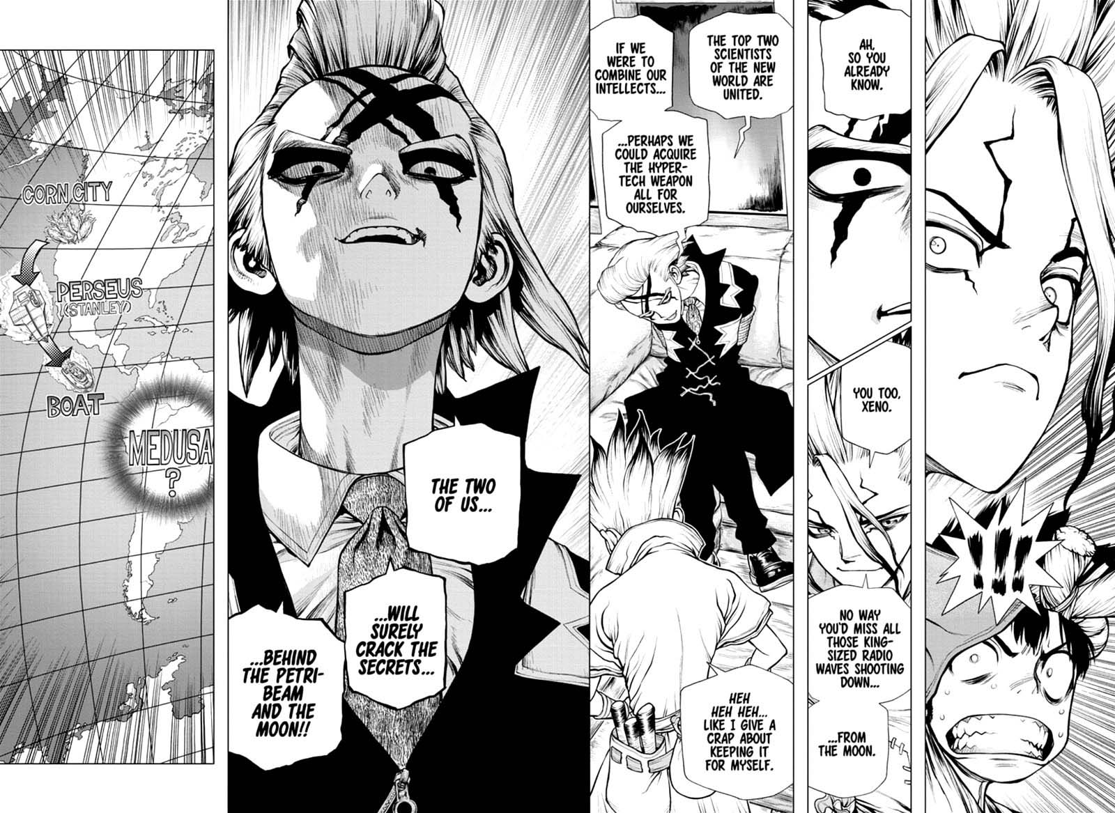 Dr. Stone Manga Chapter 170 page 14 - Staring Up at the Same Moon