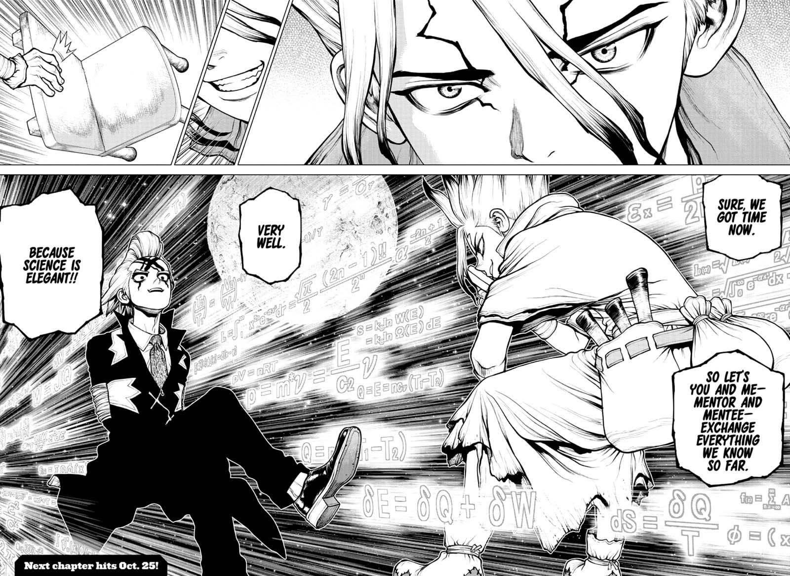 Dr. Stone Manga Chapter 170 page 15 - Staring Up at the Same Moon