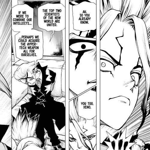 Dr. Stone Manga Chapter 170 (Staring Up at the Same Moon) cover