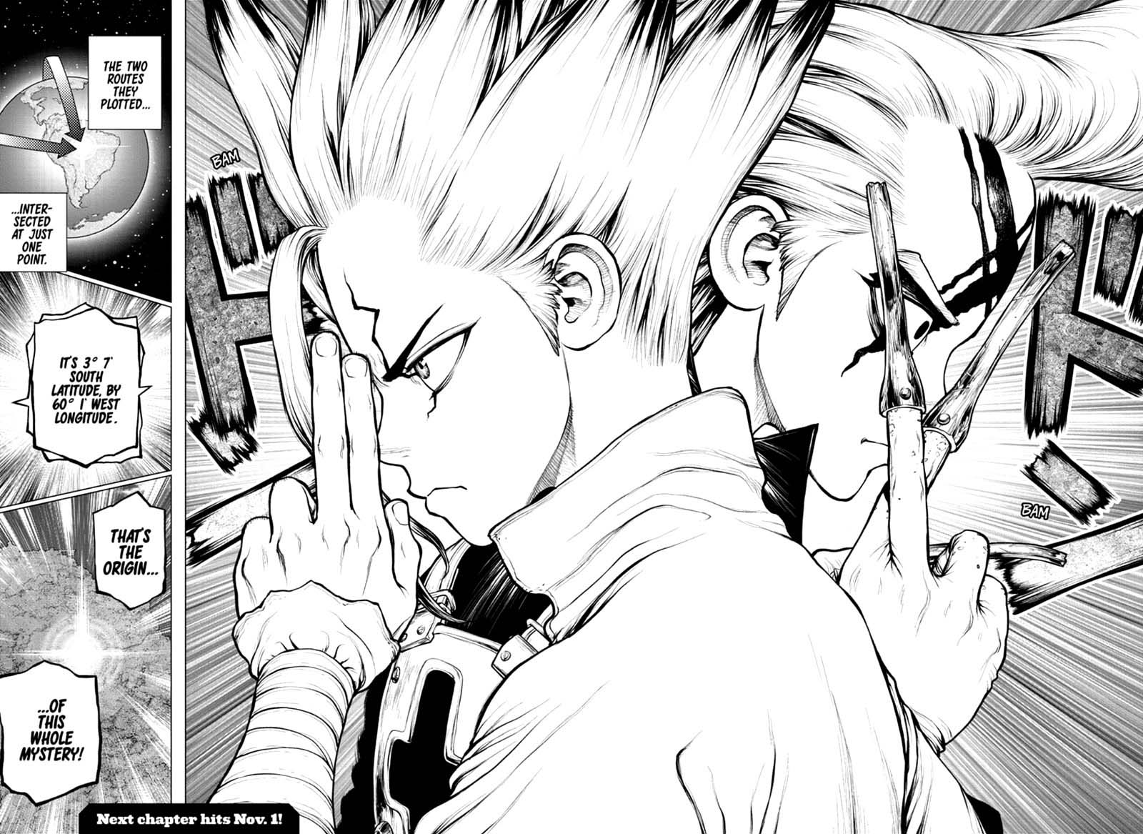 Dr. Stone Manga Chapter 171 page 18 - Staring at the Same Light