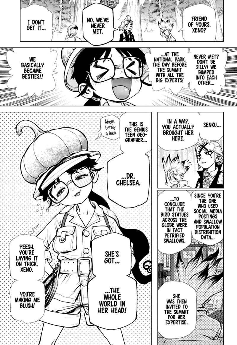 Dr. Stone Manga Chapter 172 page 15 - Marked with an X of Wisdom