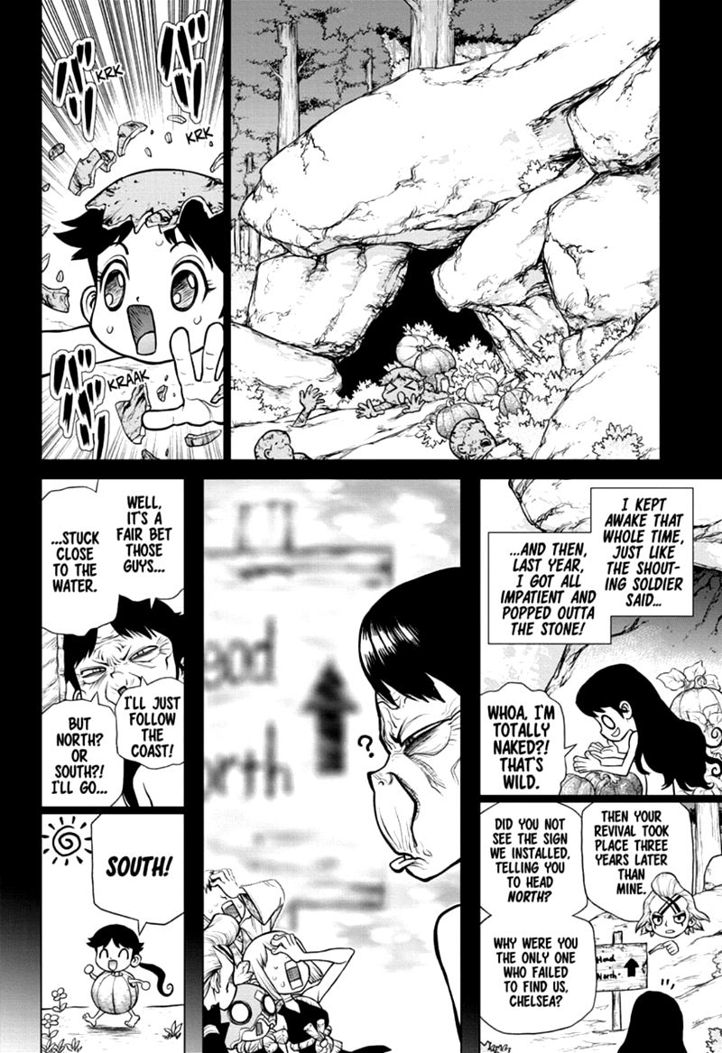 Dr. Stone Manga Chapter 172 page 16 - Marked with an X of Wisdom