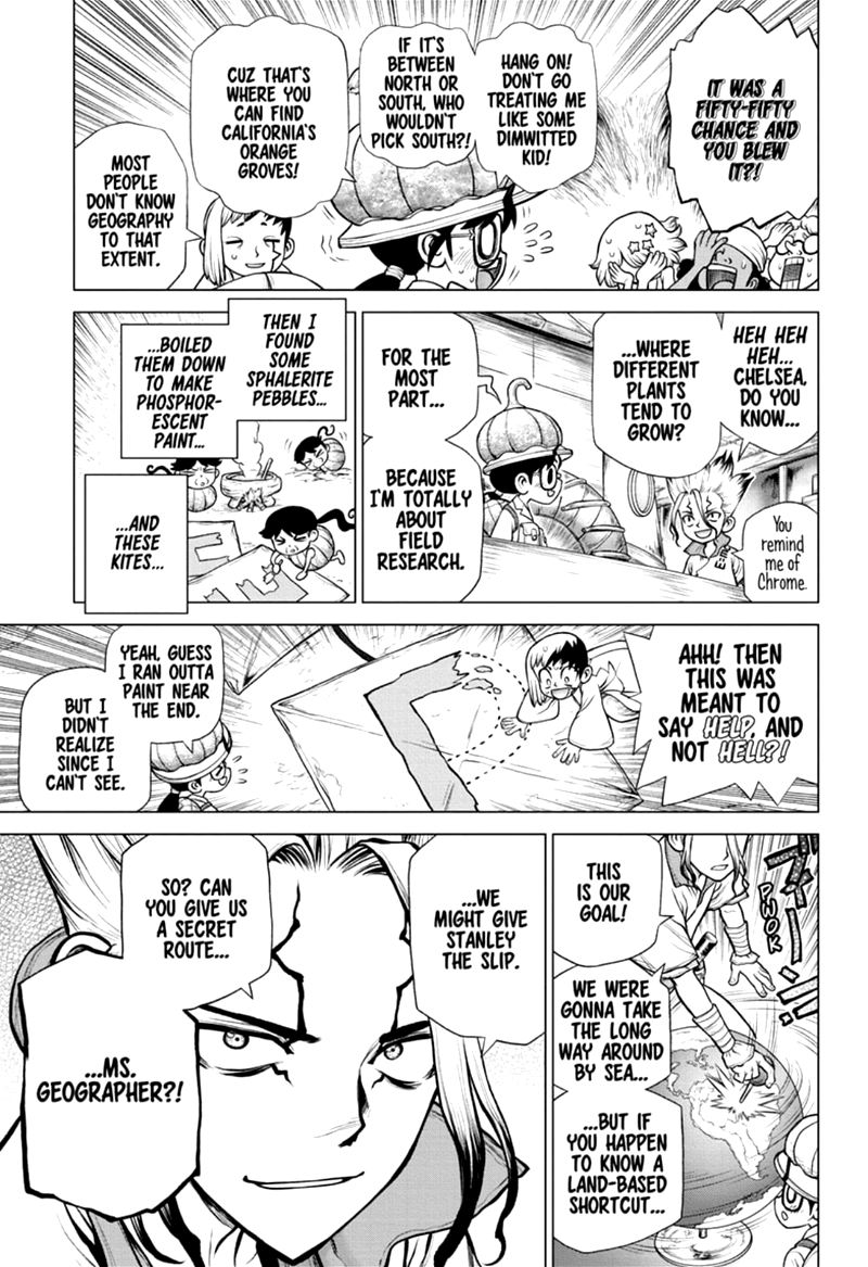 Dr. Stone Manga Chapter 172 page 17 - Marked with an X of Wisdom