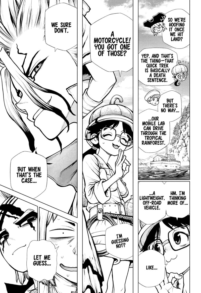 Dr. Stone Manga Chapter 172 page 19 - Marked with an X of Wisdom