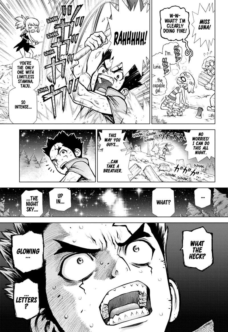 Dr. Stone Manga Chapter 172 page 7 - Marked with an X of Wisdom