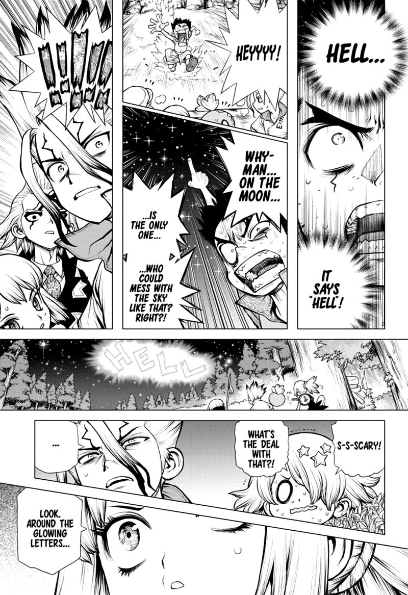 Dr. Stone Manga Chapter 172 page 9 - Marked with an X of Wisdom