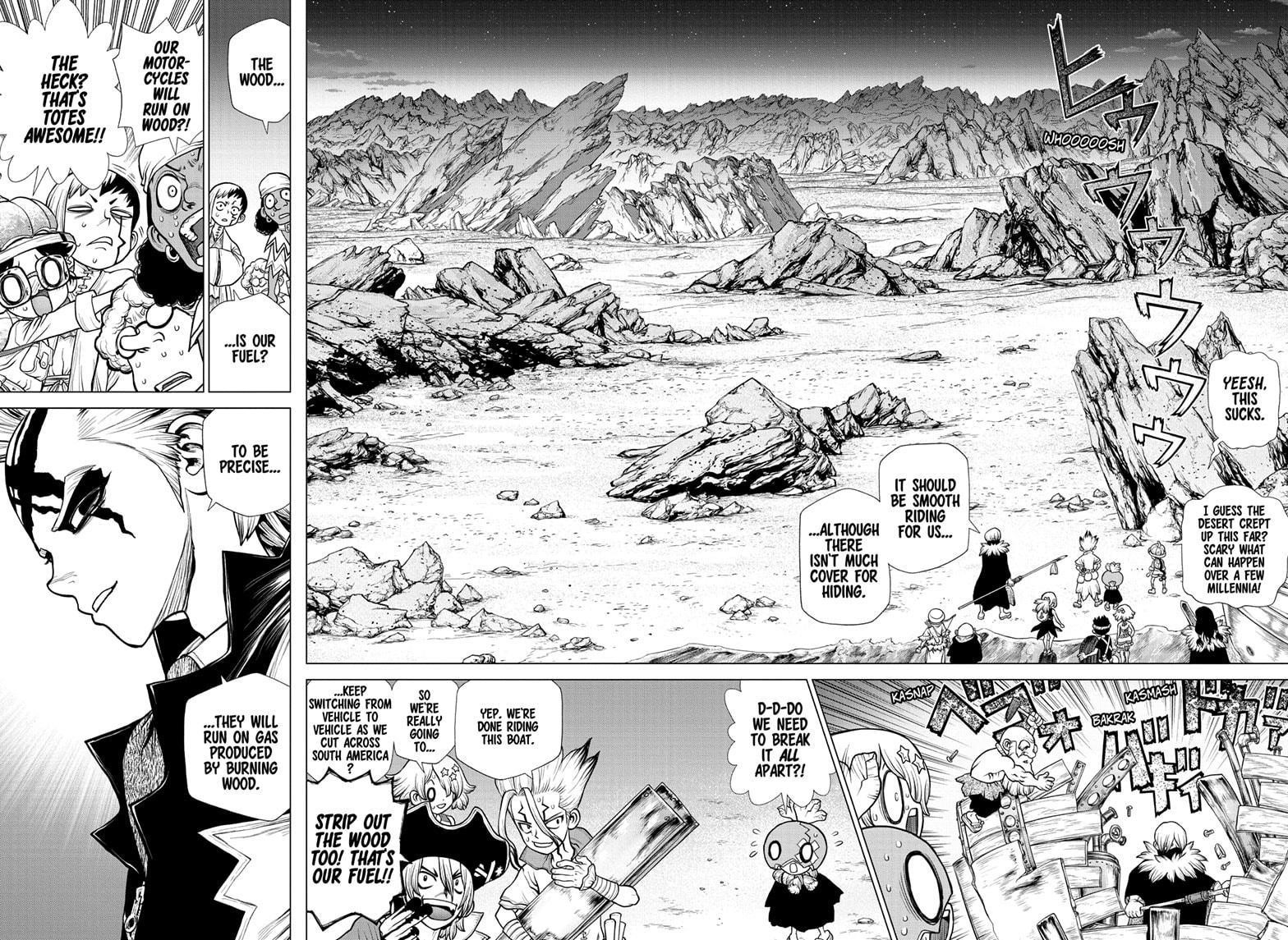 Dr. Stone Manga Chapter 175 page 10 - Ultra Race Across South America