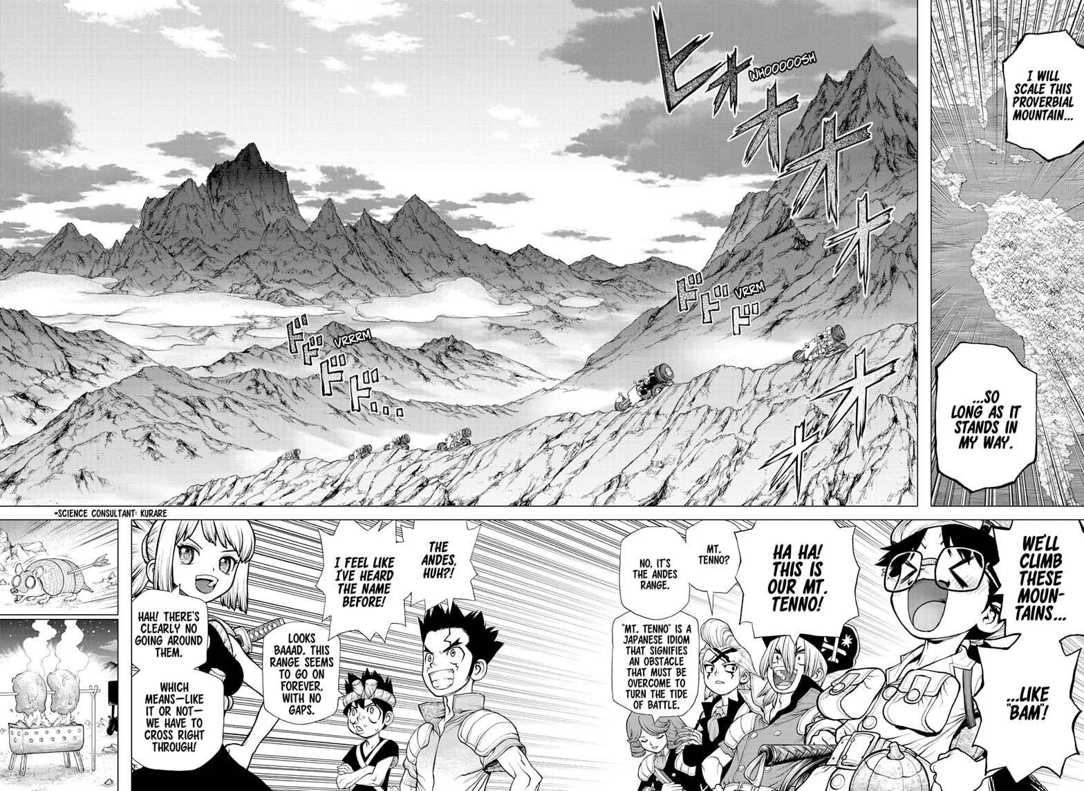 Dr. Stone Manga Chapter 178 page 4 - Science Scales Mountains