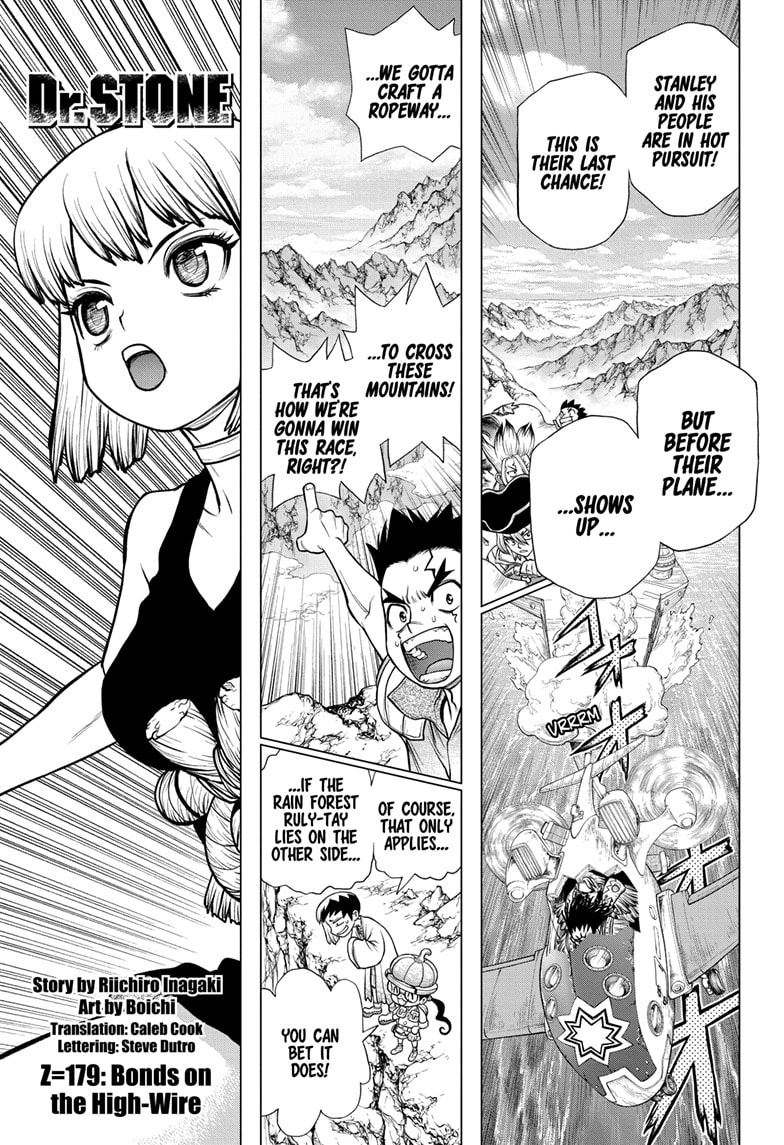 Dr. Stone Manga Chapter 179 page 1 - Bonds on the High-Wire
