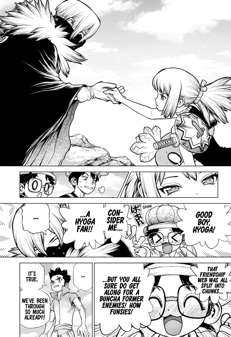 Dr. Stone Manga Chapter 179 page 14 - Bonds on the High-Wire
