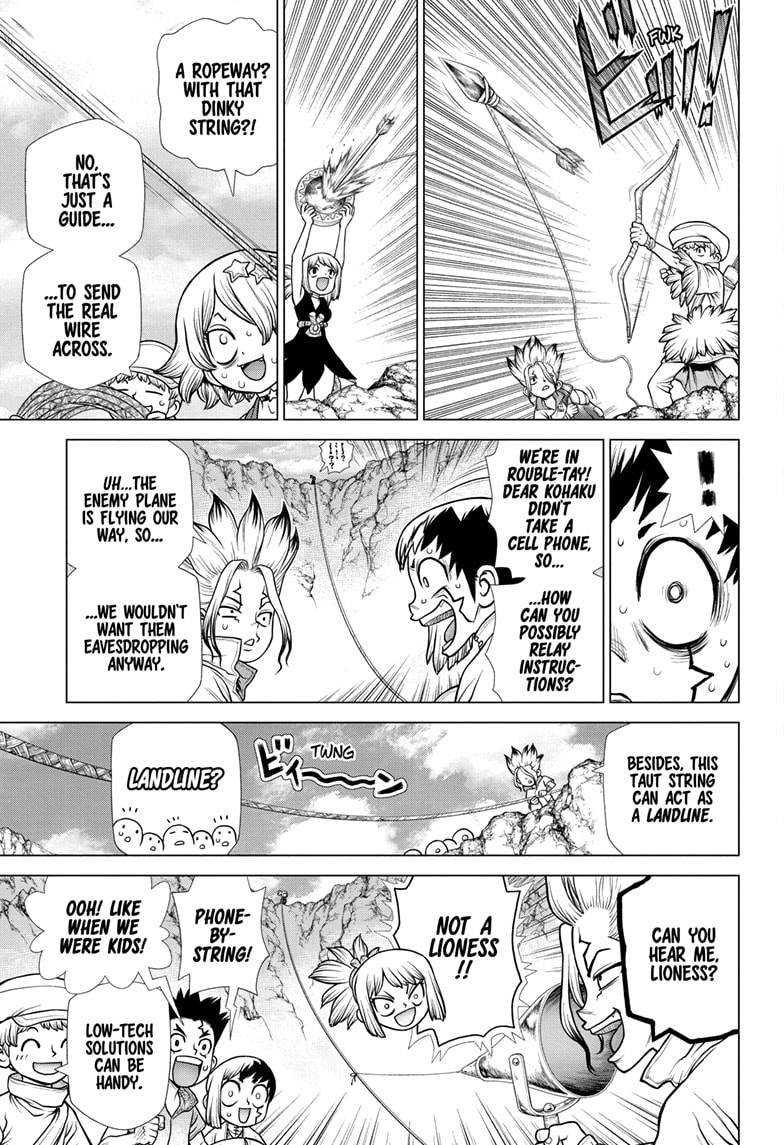 Dr. Stone Manga Chapter 179 page 3 - Bonds on the High-Wire