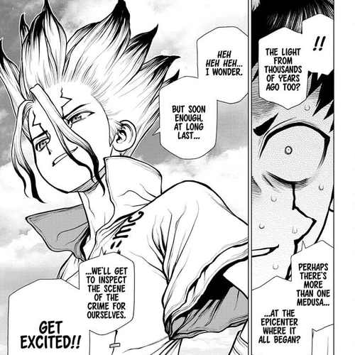 Dr. Stone Manga Chapter 180 (Sickening Yet Beautiful) cover