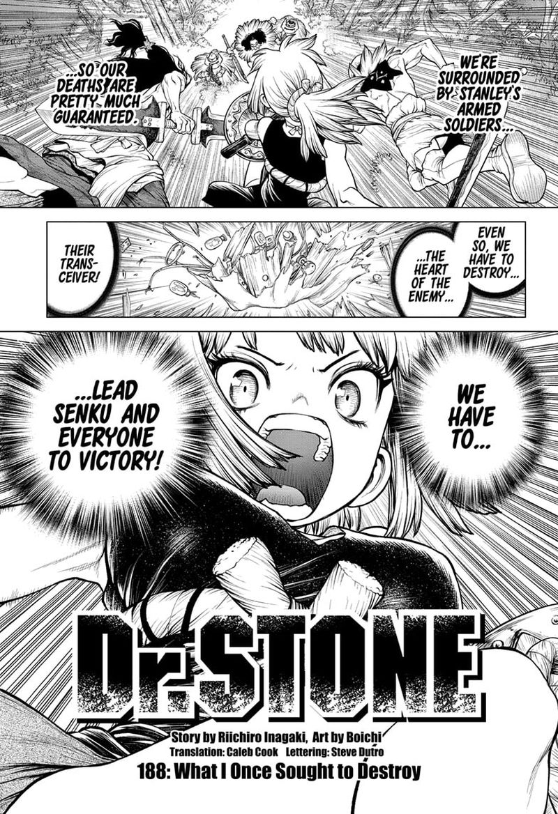 Dr. Stone Manga Chapter 188 page 1 - What I Once Sought to Destroy
