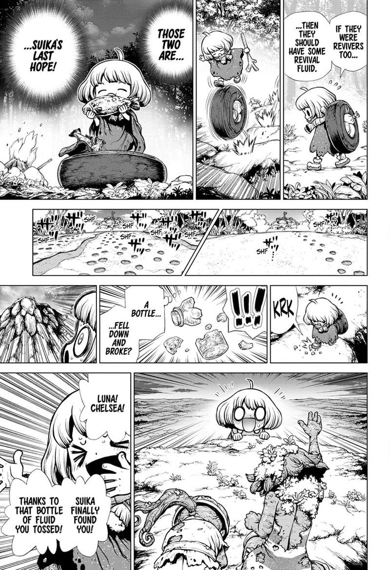 Dr. Stone Manga Chapter 195 page 10 - Treasure Hunter, All Alone