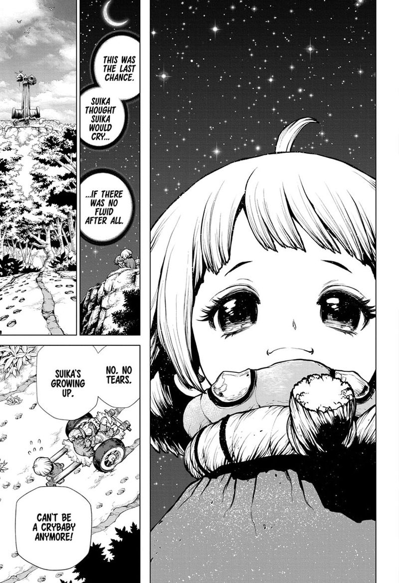 Dr. Stone Manga Chapter 195 page 12 - Treasure Hunter, All Alone