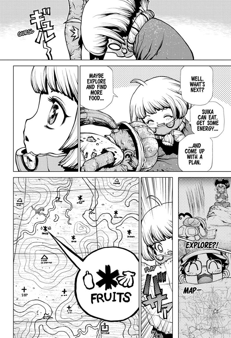 Dr. Stone Manga Chapter 195 page 14 - Treasure Hunter, All Alone