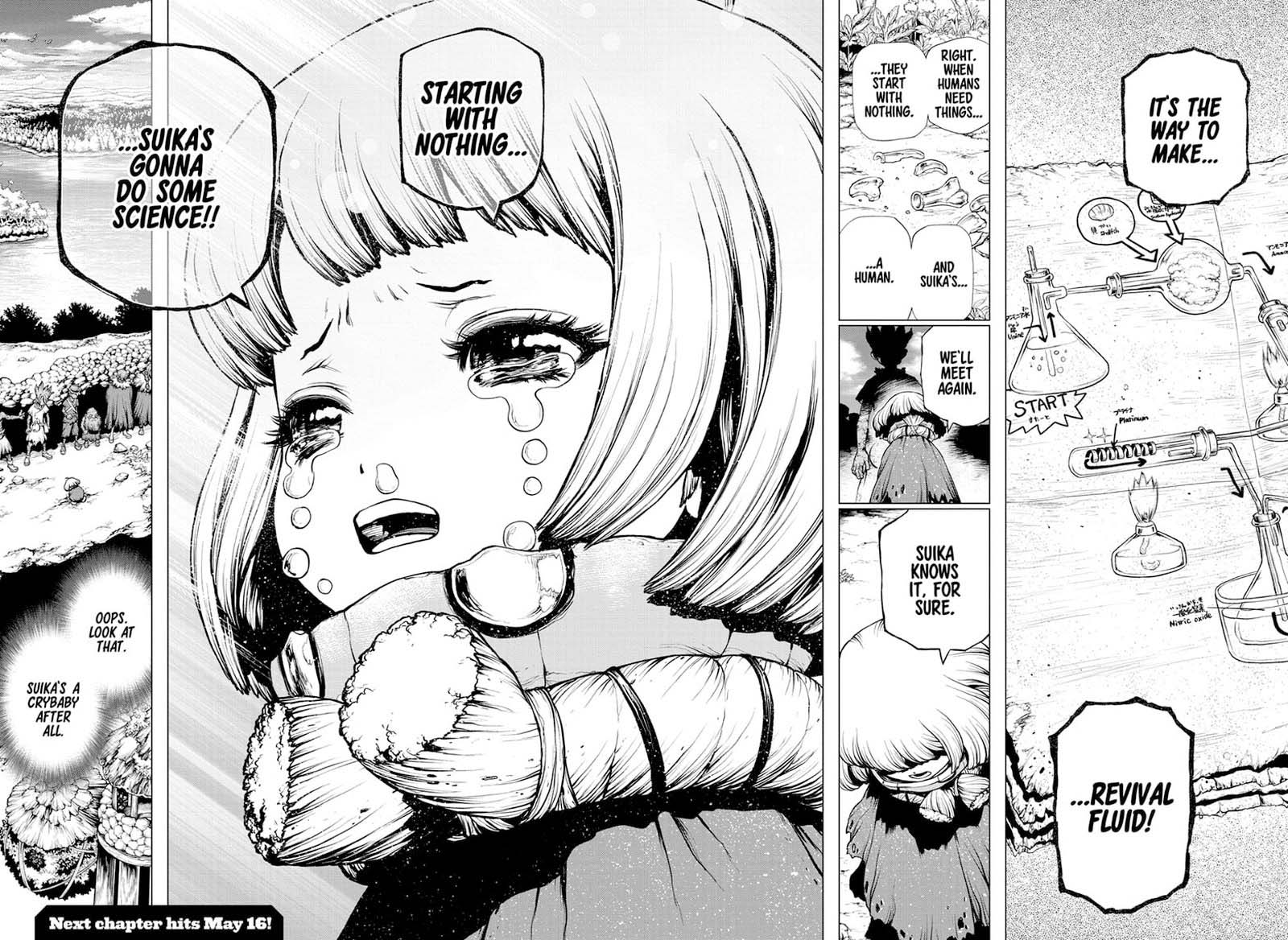 Dr. Stone Manga Chapter 195 page 16 - Treasure Hunter, All Alone