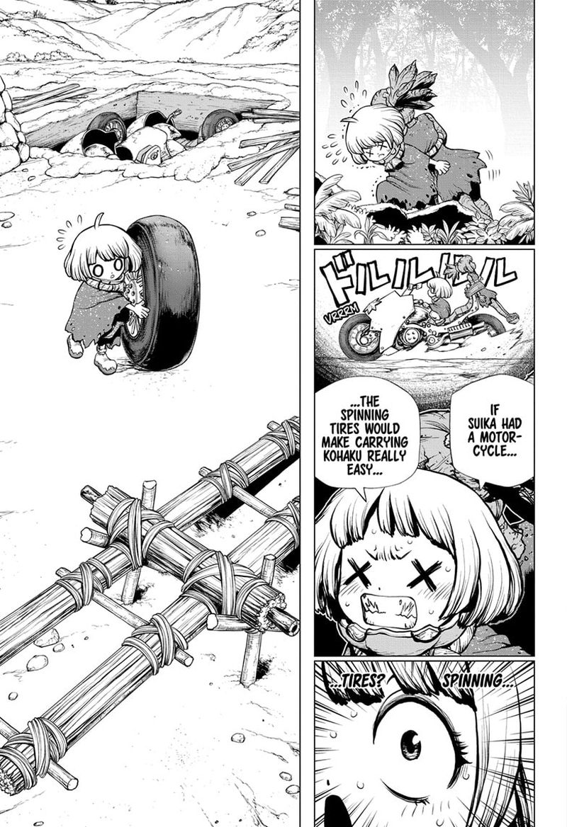 Dr. Stone Manga Chapter 195 page 5 - Treasure Hunter, All Alone