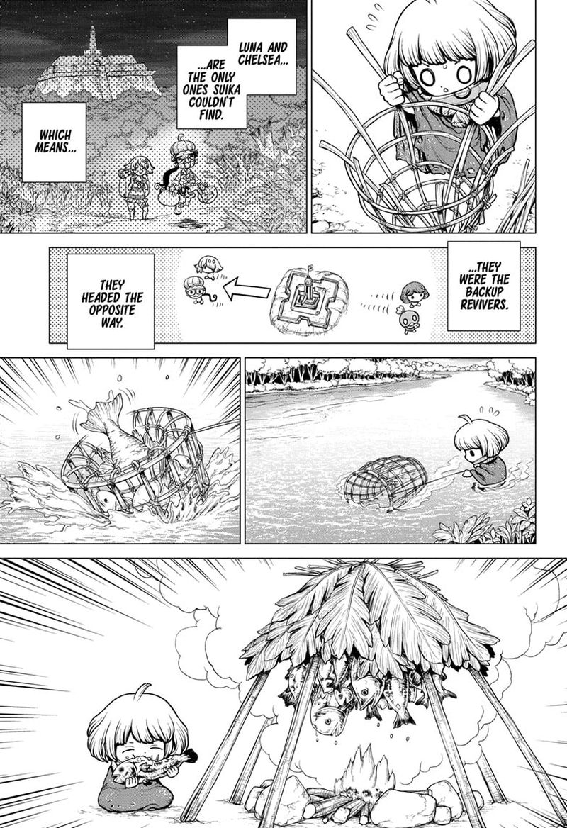Dr. Stone Manga Chapter 195 page 8 - Treasure Hunter, All Alone