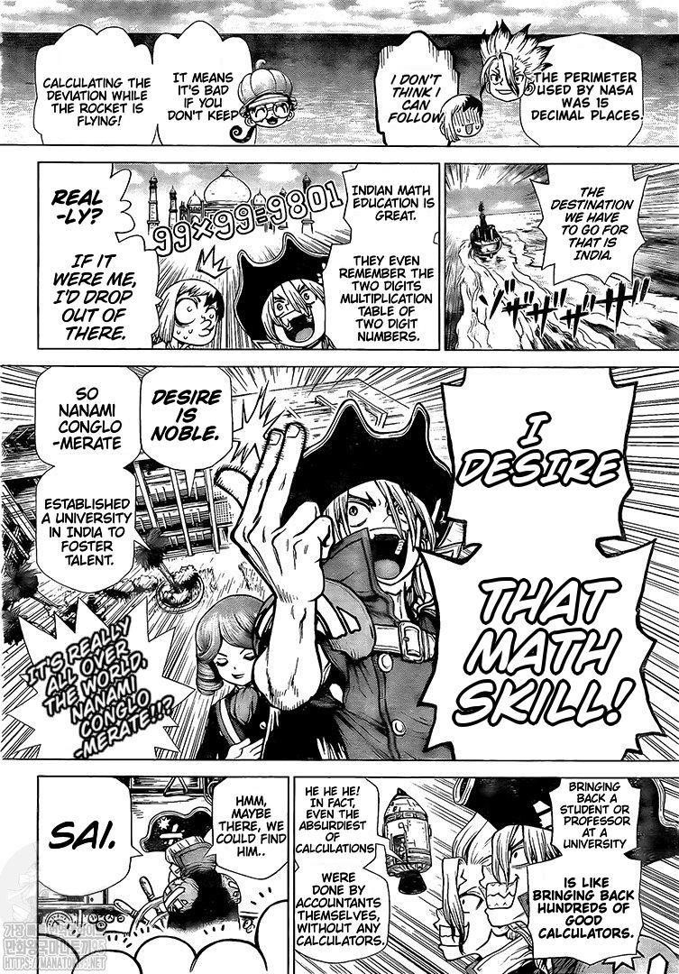 Dr. Stone Manga Chapter 204 page 6 - The Universe is Written in the Language of Mathematics