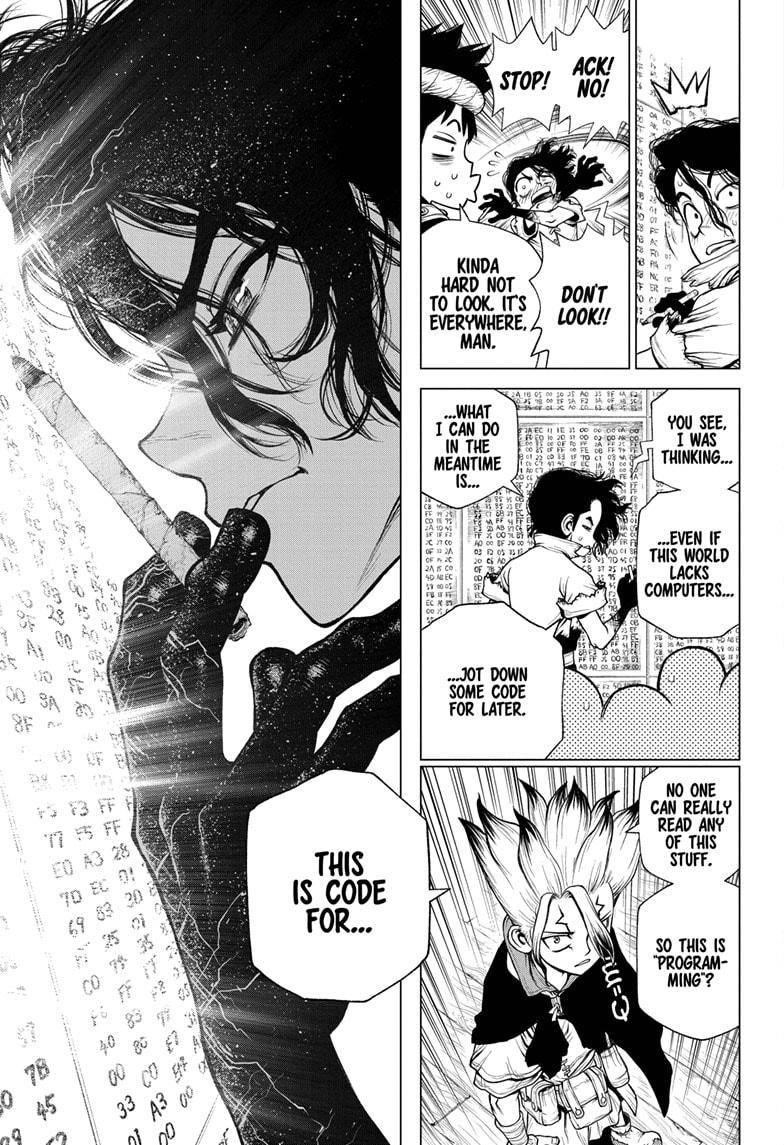 Dr. Stone Manga Chapter 205 page 13 - Universe of Zeroes and Ones