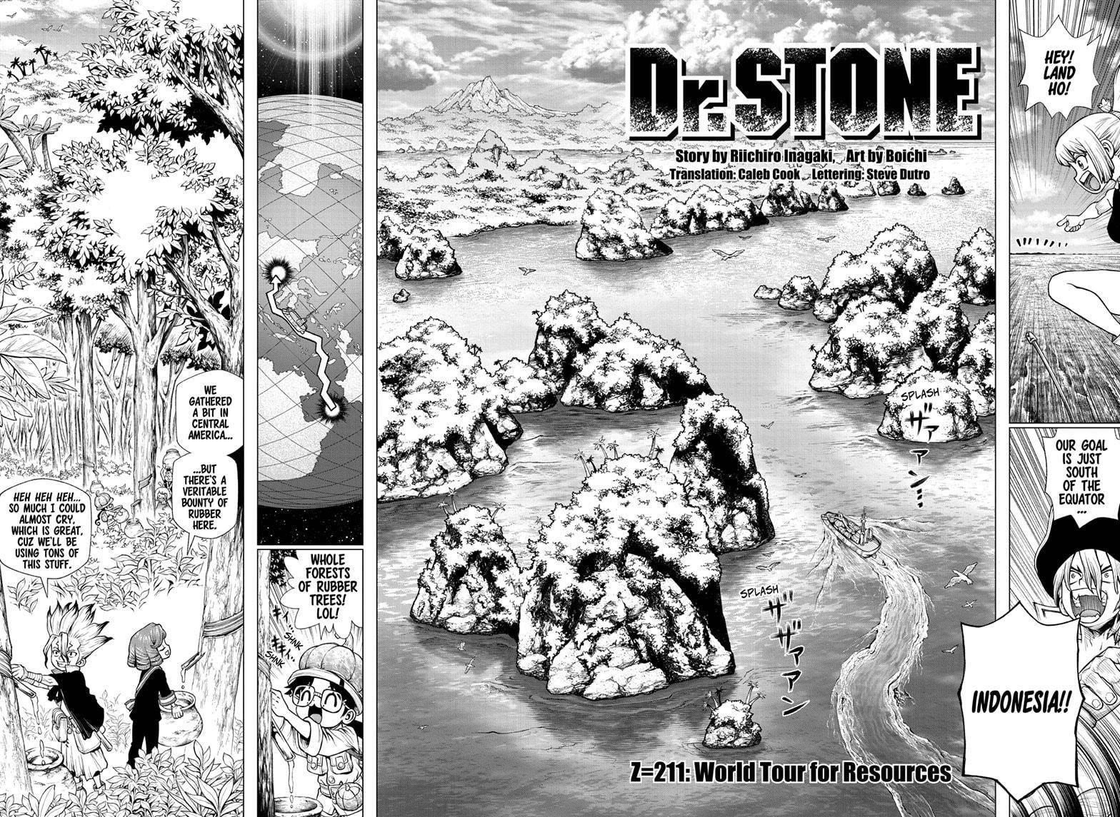Dr. Stone Manga Chapter 211 page 2 - World Tour for Resources