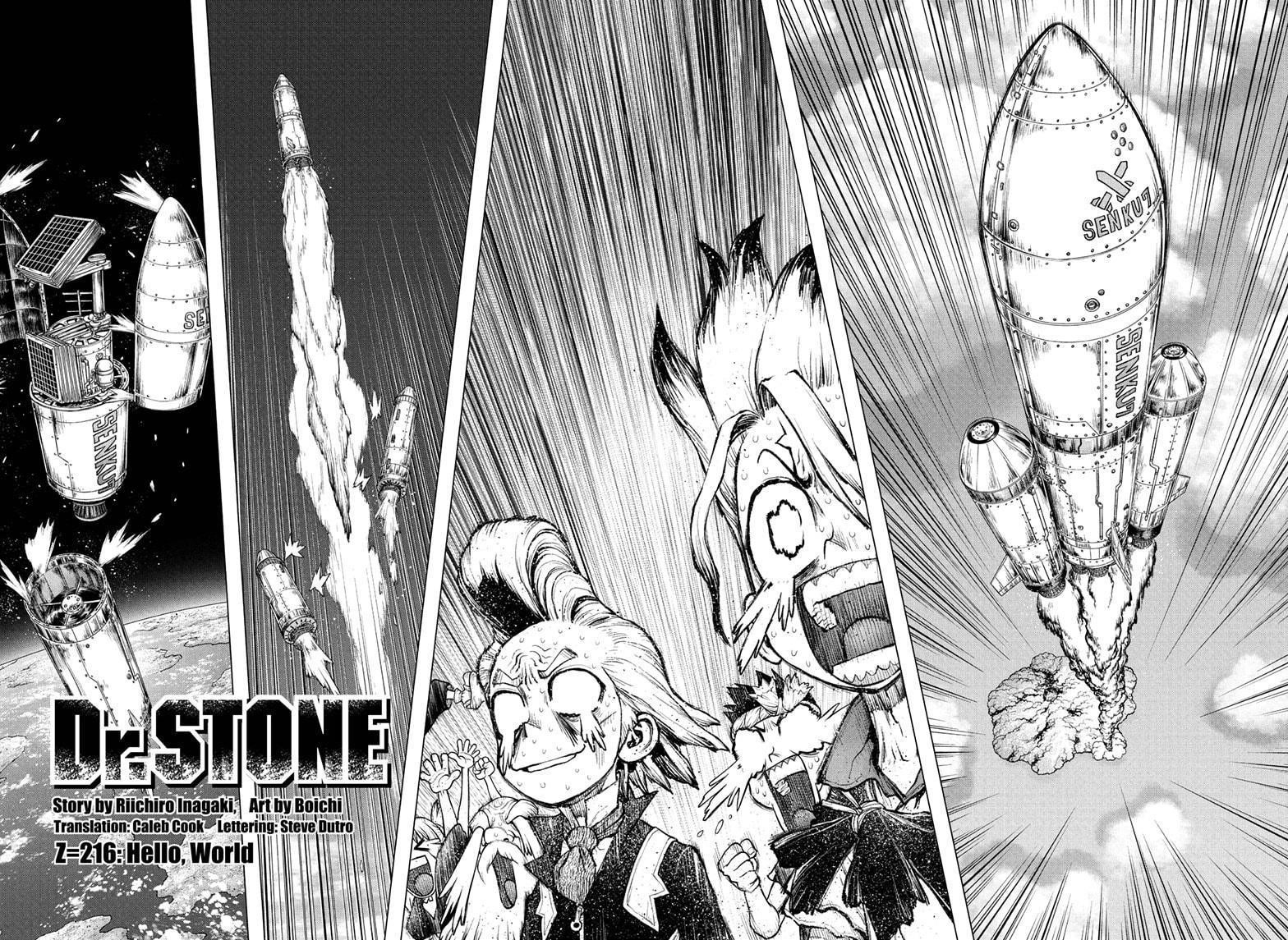 Dr. Stone Manga Chapter 216 page 4 - Hello, World