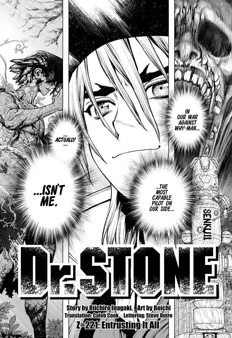 Dr. Stone Manga Chapter 221 page 1 - Entrusting It All