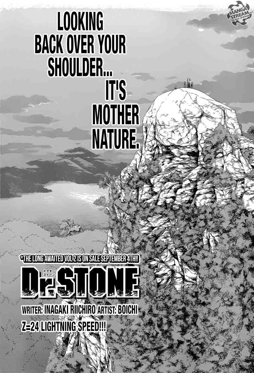 Dr. Stone Manga Chapter 24 page 1 - Lightning Speed!!