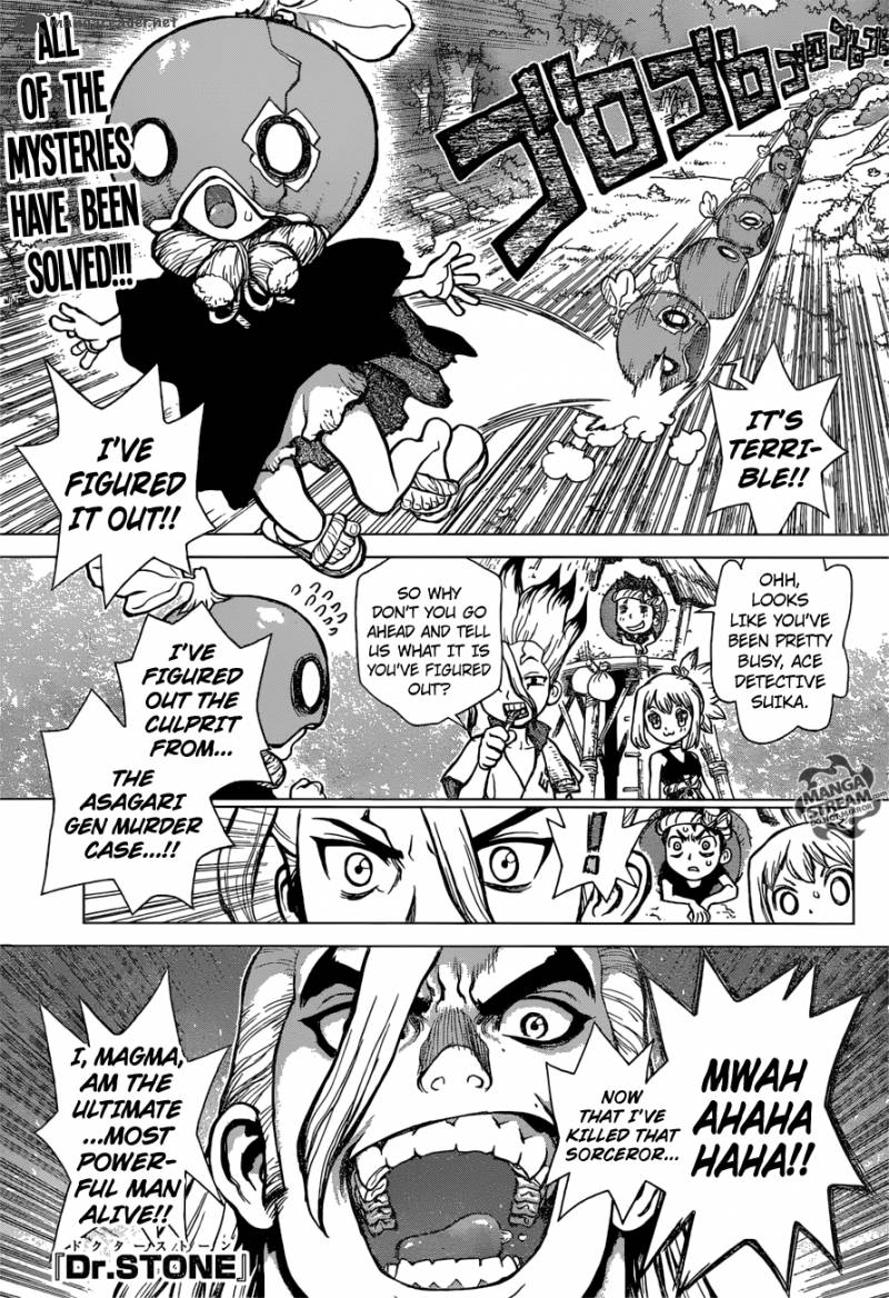 Dr. Stone Manga Chapter 27 page 1 - A Certain Scientist's Wish
