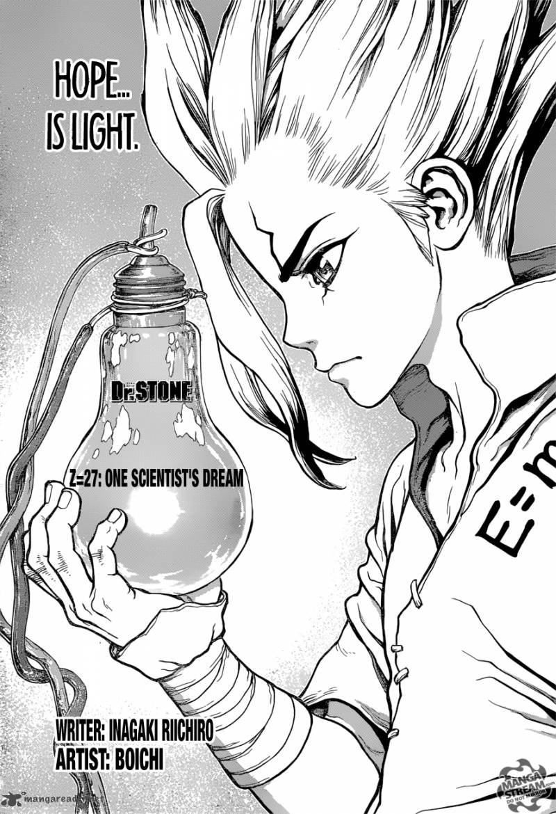 Dr. Stone Manga Chapter 27 page 2 - A Certain Scientist's Wish