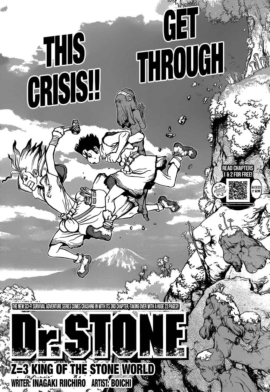 Dr. Stone Manga Chapter 3 page 8 - King of The Stone World